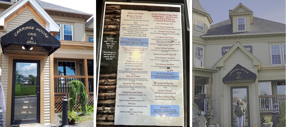 Carriage House Cafe & Grill Menu