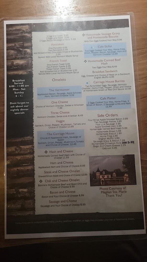 Carriage House Cafe & Grill Menu image 4